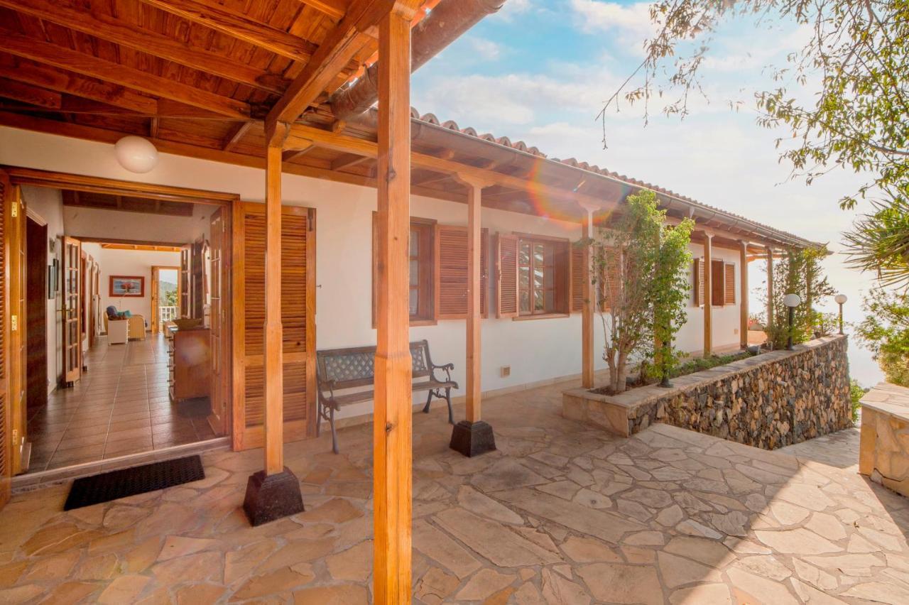 Ferienvilla Finca Tijarafe mit beheiztem Pool Exterior foto